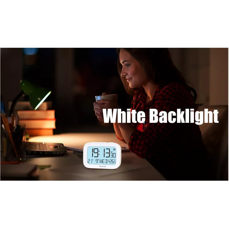 Digitaalinen herätyskello SENCOR SRC 2200 LED-näytöllä ja paristovarmistuksella