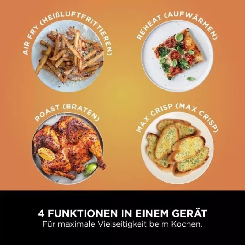 Ninja AF200EU friteerauskeitin Double 7,6 L itsenäinen 2400 W kuumailmafriteerauskeittiö musta