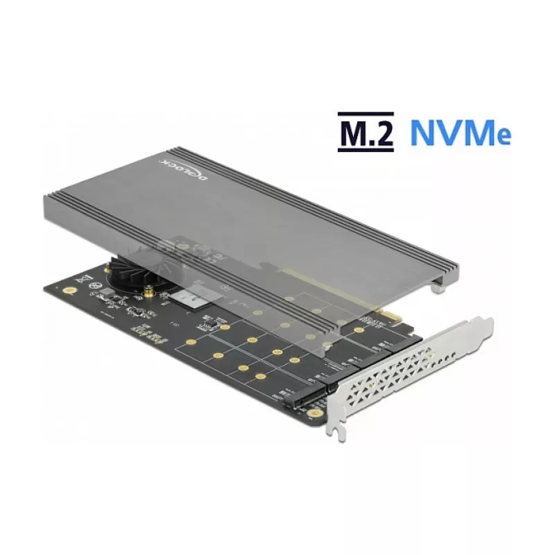 DeLOCK PCI Express x16 -kortti 4 x sisäiseen NVMe M.2 Key M 89044