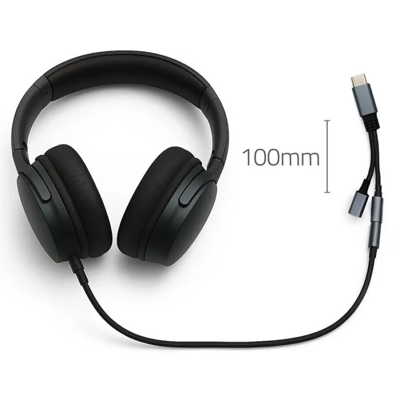 Adapteri 2in1 USB-C USB-C:hen ja 3,5 mm liitäntään PD 15W
