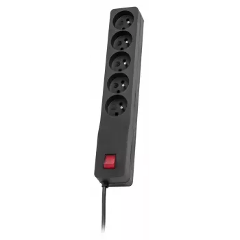 Jatkojohto Lestar 1,5 m musta kytkimellä ja merkkivalolla, 10 A, 250 V, 460 W