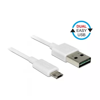 USB-kaapeli DeLOCK 84805 USB 2.0 0,2 m USB A Micro-USB B valkoinen
