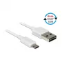 USB-kaapeli DeLOCK 84805 USB 2.0 0,2 m USB A Micro-USB B valkoinen