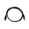 LAN-patch-kaapeli Extralink Cat5e FTP 1 m, F/UTP suojattu, RJ-45 - RJ-45, musta