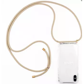 Älypuhelimen kaulaketjukotelo Lookabe loo009 kulta nude iPhone Xr