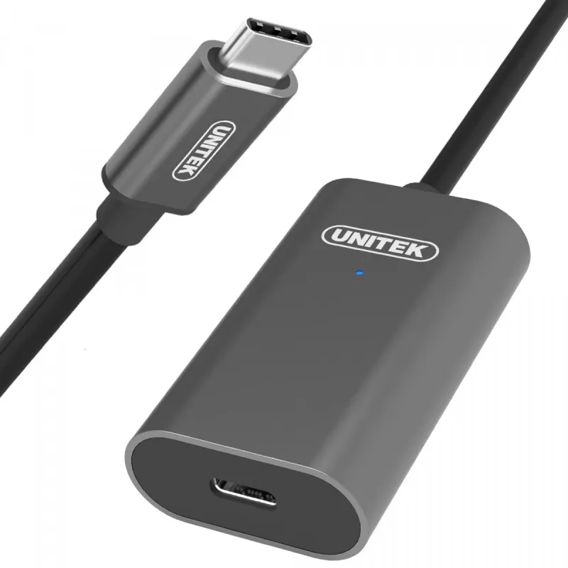 USB-kaapeli UNITEK U305A 5m USB 3.2 Gen 1 USB C harmaa
