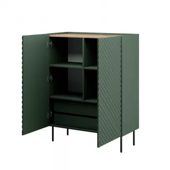 Hylly cama meble ONDA ONDA 98×45×127 cm vihreä, lattialla seisova seinäkaappi