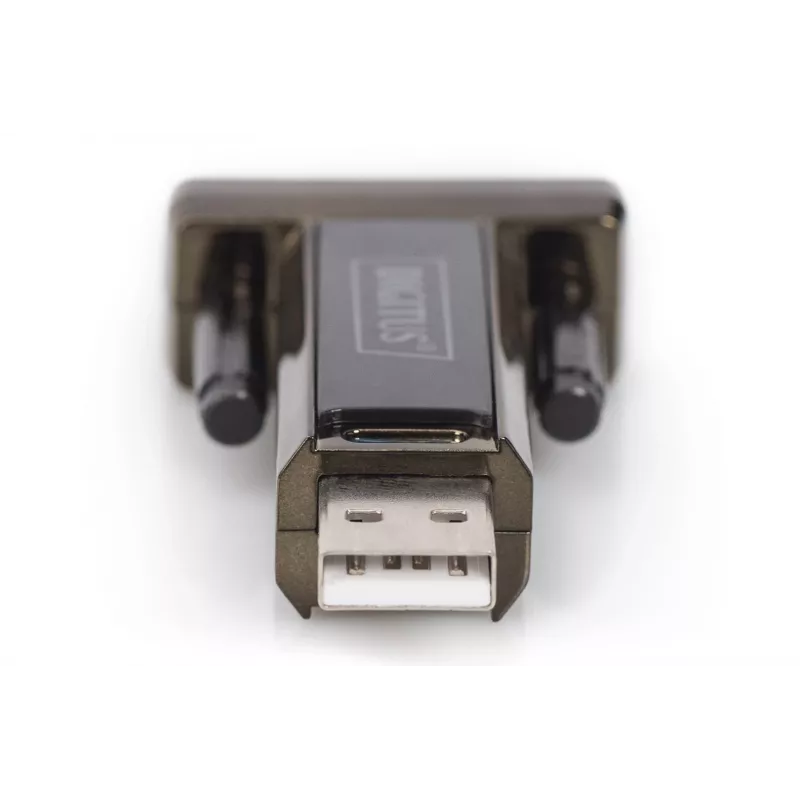 DIGITUS USB 2.0 -sarjaporttisovitin DSUB 9M sis. USB-A-kaapeli 80 cm FTDI-piirisarja USB 2.0 - RS232 (FT232RL)
