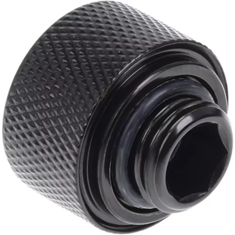 Alphacool Eiszapfen 17379 HardTube puristusliitin 16 mm G1/4, Deep Black, 6 kpl
