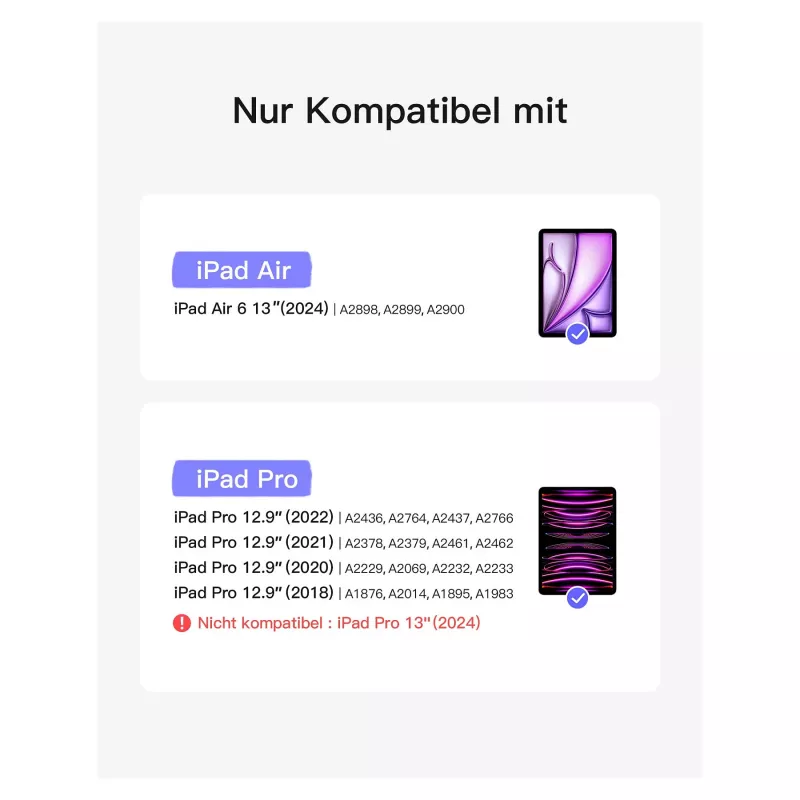 Näppäimistö Inateck KB04118_BLUE iPad Air 6 Pro 12 13