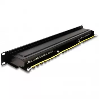 DeLOCK 66876 kytkentäpaneeli 1U Cat6a musta metalli