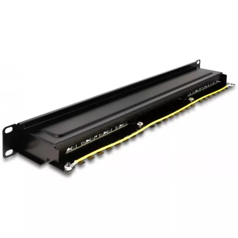 DeLOCK 66876 kytkentäpaneeli 1U Cat6a musta metalli