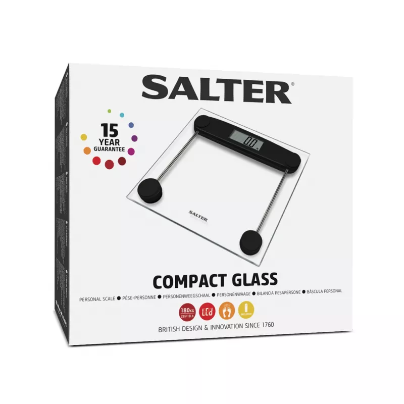 Kylpyhuonevaaka Salter 9208 BK3R kompakti lasivaaka elektroninen