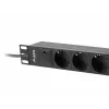 Lanberg PDU-03E-0200-BK virranjakeluyksikkö (PDU) 3 AC-lähtöä 1U musta