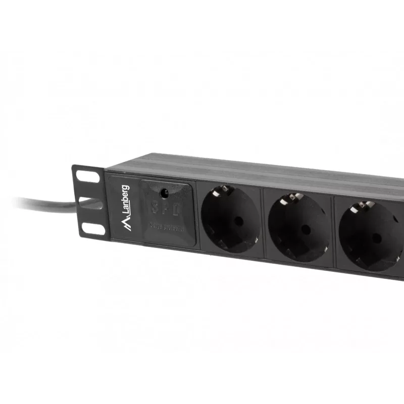 Lanberg PDU-03E-0200-BK virranjakeluyksikkö (PDU) 3 AC-lähtöä 1U musta