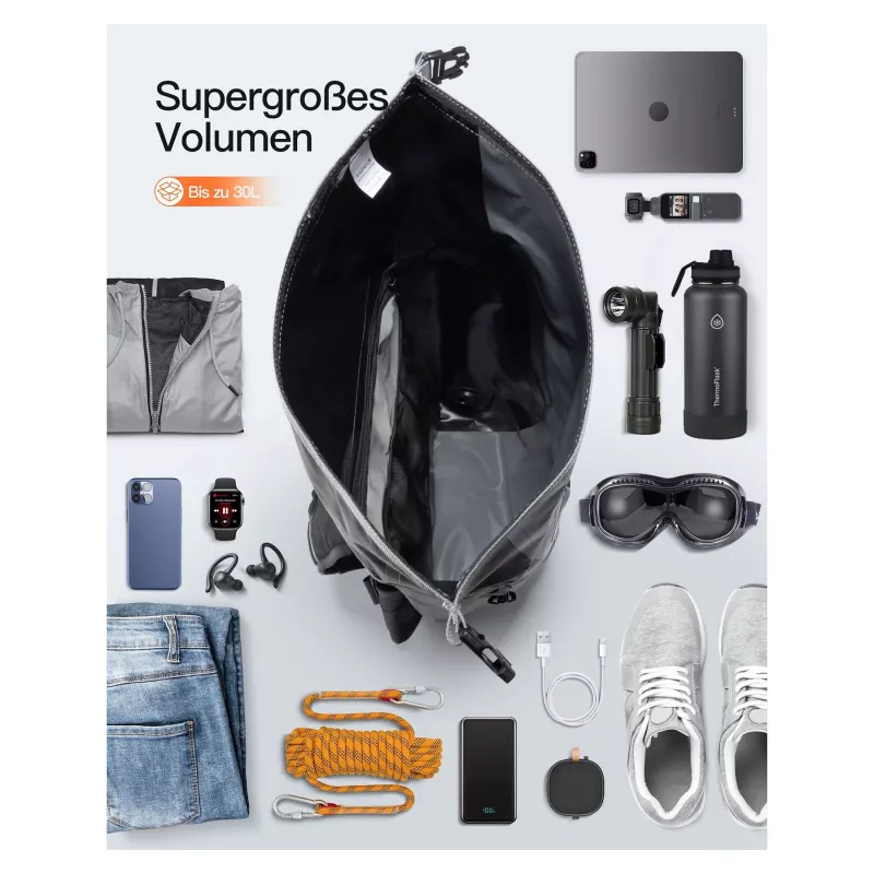 inateck kannettavan tietokoneen reppu BP06003 harmaa/musta 25-30L