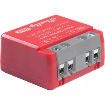 Shelly 1PM Mini Gen4 2 kpl:n pakkaus — Shelly Wi-Fi -älyrele tehonsäätömittauksella, kompakti moduulirakenne