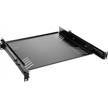 Rack-hylly Omnitronic 30100840 1U ulosvedettävä — säädettävä 1U teräshylly 19 tuuman rackeihin