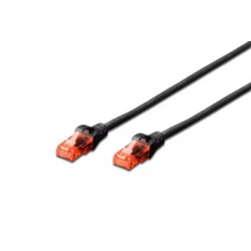 Verkkokaapeli Digitus CAT 6 U/UTP RJ-45 0,5 m musta