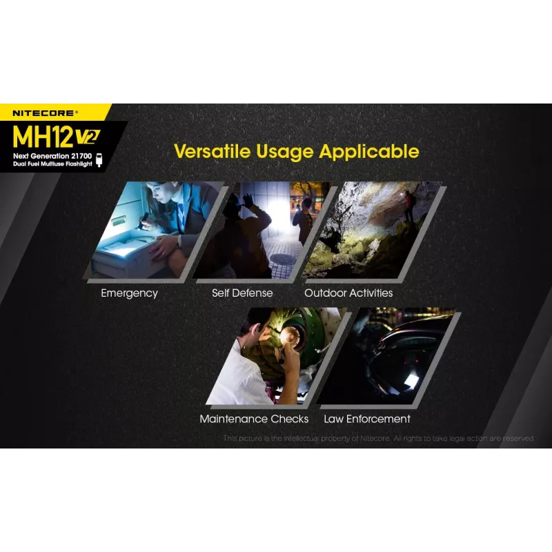 Käsivalaisin Nitecore MH12 V2 musta