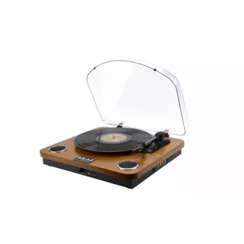 Hihnavetoinen vinyylisoitin AKAI ATT-11BT — ruskea, 33/45/78 kierr./min, 0,8 W RMS