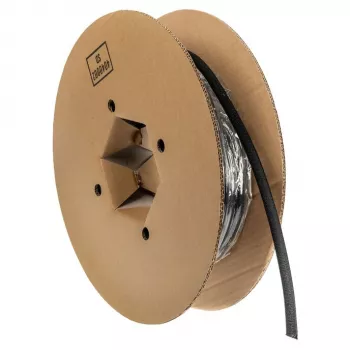 Kaapelinhallintaputki Label the Cable LTC Pro 5111, 10 m, musta – kaapelien niputtamiseen ja järjestämiseen
