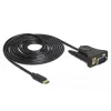 Delock 62964 USB-C - sarja DB9 RS-232 -sovitin, 1,8 m, musta