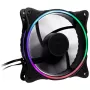 Inter-Tech 888860272 RGB-kotelotuuletin, 120 mm, 120x120x25 mm, musta