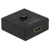 DeLock HDMI 2-1 kaksisuuntainen 4K 60 Hz kompakti - Retail Box - video/audio-kytkin - 2 x HDMI - pöytämalli (64072)