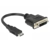 Videokaapelisovitin DeLOCK 65564 0,2 m HDMI Type-C - DVI-D musta