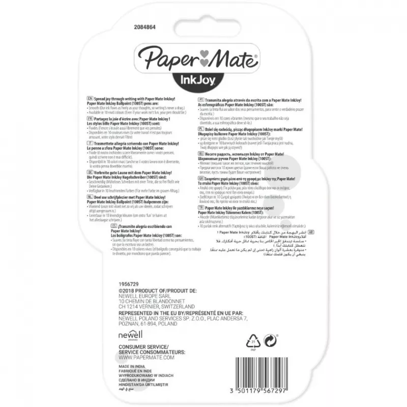 Stick-kuulakärkikynä Papermate InkJoy 100ST musta