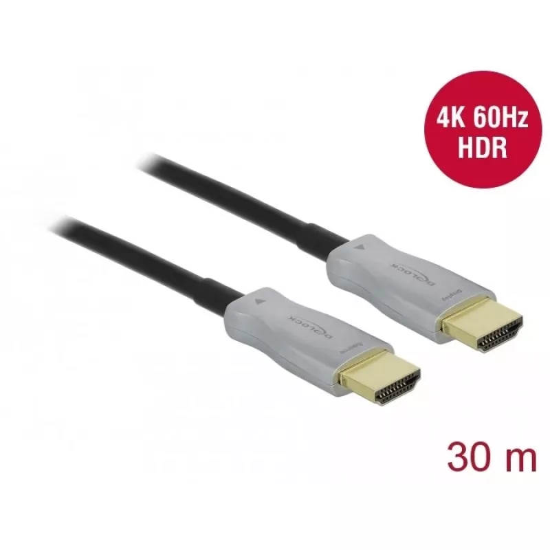 Active Optical -kaapeli HDMI DeLOCK 85049 4K 60 Hz 30 m