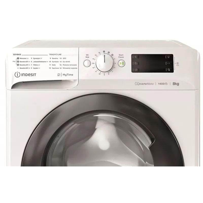 Pesukone INDESIT MTWE81495WBPL 8 kg, 1400 kierr./min, energiatehokkuusluokka B