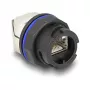 Delock 67047 RJ45 Cat.6A paneeliin asennettava naaras LSA-liitännällä, musta