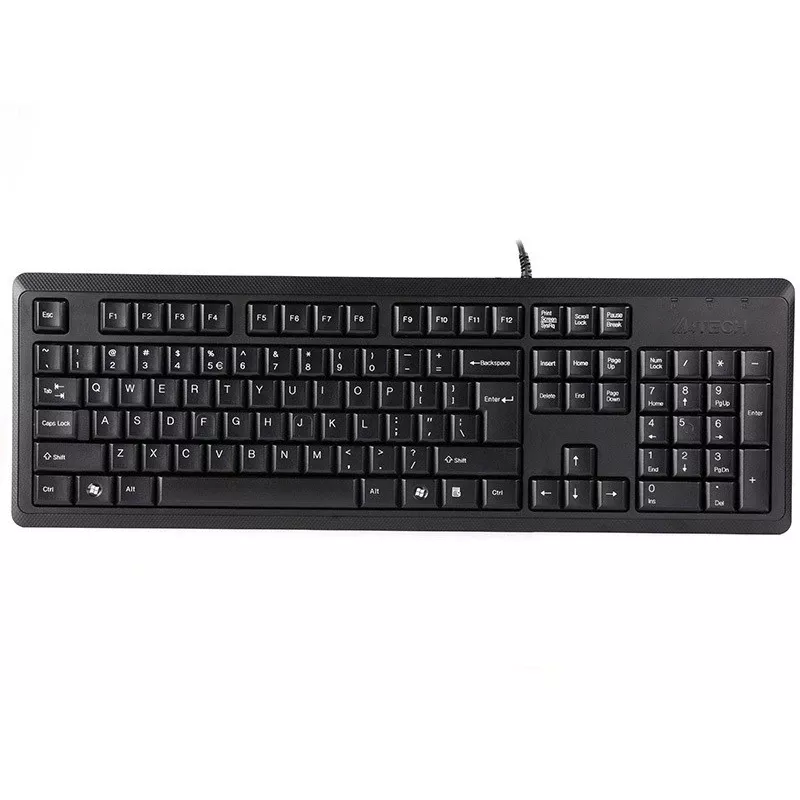 A4Tech KR-92 näppäimistö universaali USB QWERTY englanti musta