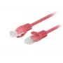 Lanberg PCU6-20CC-0100-R Cat6 U/UTP -kytkentäkaapeli, 1 m, punainen, 10 kpl