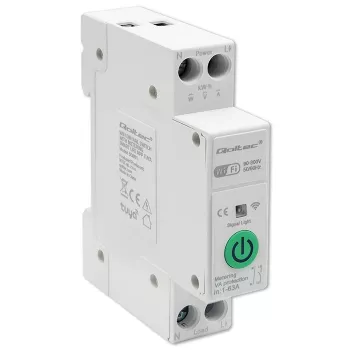 DIN-kiskorele WLAN QOLTEC 50881 — verkkovaihtorele 63A sähköasennuksiin
