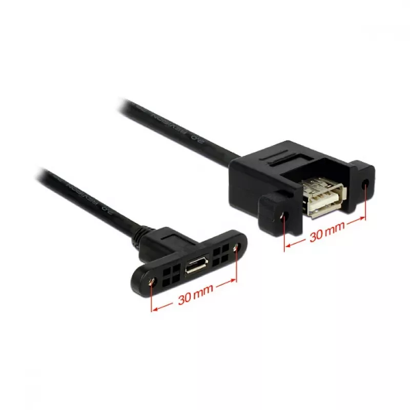 USB-kaapeli DeLOCK 1 m USB2.0 Micro-B/USB2.0-A