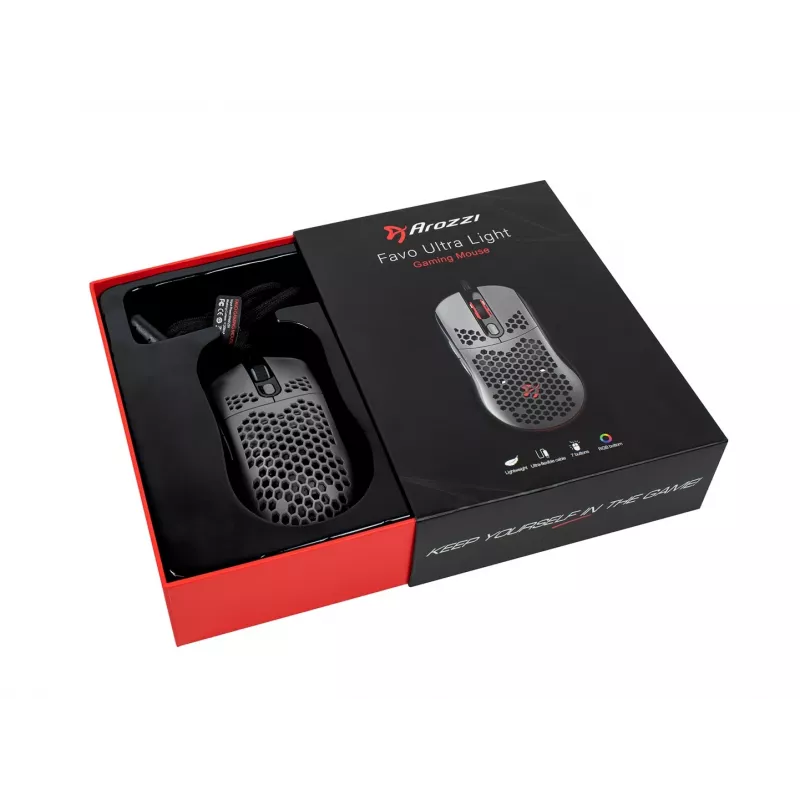 Arozzi Favo -pelihiiri oikeakätinen USB Type-A optinen 16000 DPI