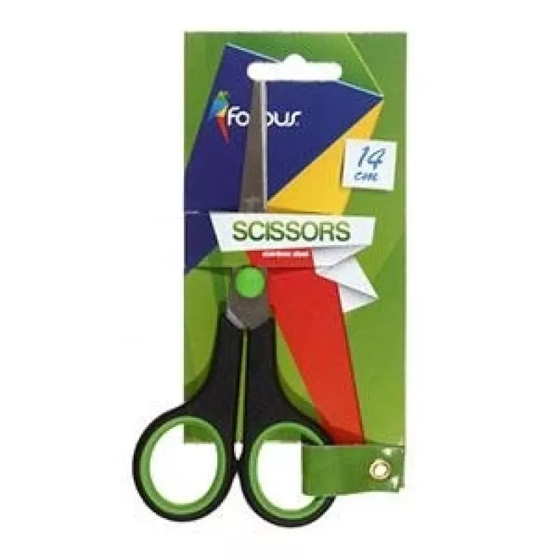 Sakset FORPUS FO60605 14 cm, kumipäällysteiset kahvat, ruostumattomat terät