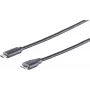 S/CONN 77142-1.0 USB 3.2 Gen 2 1 m USB-C - Micro-USB B -kaapeli musta