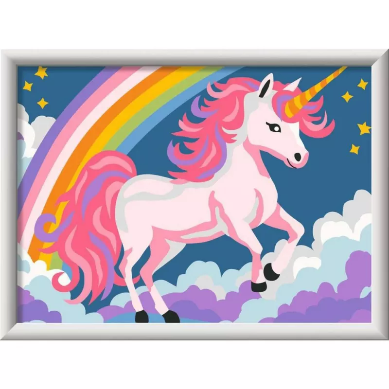 Maalaa numeroilla -sarja Ravensburger CreArt Rosa Einhorn maalaus