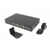 Hallitsematon kytkin LANBERG RSGE-24 — 24× Gigabit Ethernet 1U, rack-asennettava, musta