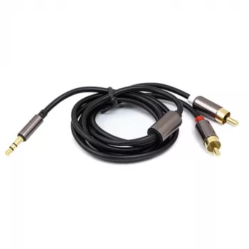 Audiokaapeli 3,5 mm - 2x RCA, 1 m