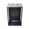 Seinäkaappi Extralink Rackmount-kotelo 15U 600x450 musta lukolla ja räckikiskoilla