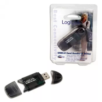 Kortinlukija LOGILINK CR0007 USB 2.0 SD/MMC, musta, jopa 480 Mbit/s