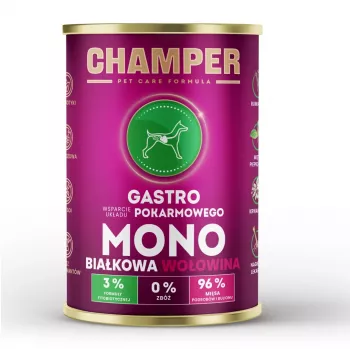 CHAMPER Gastro Monoprotein nauta - märkäruoka koirille - 400 g