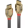 Lindy 37866 10 m standardi HDMI-kaapeli Ethernetillä, Gold Line, HDMI uros – uros, 4K, harmaa