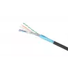Verkkokaapeli Extralink Twisted Pair CAT6 FTP (F/UTP) V2 ulkokäyttöön 305 m musta