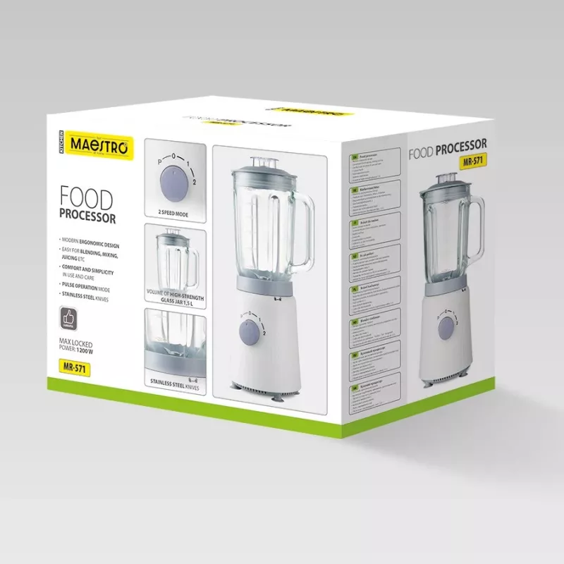 Yleiskone Maestro MR-571 1200W valkoinen/harmaa — monitoiminen yleiskone